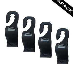 Pets vv Pack of 4 Universal Car Seat Back Headrest Holder Hook for Bag Coat Organizer Holder